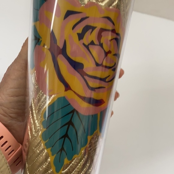 Starbucks Gold Foil Rose/ Quilt Tumbler Venti RARE! - Picture 5 of 9
